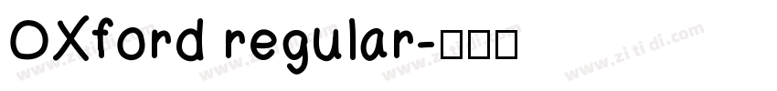 OXford regular字体转换